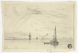 Dunbarton a Clyde felől nézve alkotó: Anthony Vandyke Copley Fielding