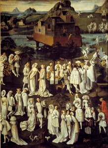 Szerelem kertje III. Jó Fülöp, Burgundia hercege udvarában, a Hesdin kastély kertjében 1432-ben Andre de Toulongeon kamarása esküvője alkalmából tartott lakomák - Anton Van Dyck (1599-1641) festménye )