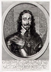 I. Károly (1600-49) portréja, William Faithorne (1616-91) metszete 1658 (metszet) alkotó: Anthony van (after) Dyck