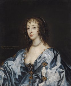 Henriette Marie de France – Henrietta Maria francia királynő (1609-1669) portréja, készítette Dyck, Sir Anthony van