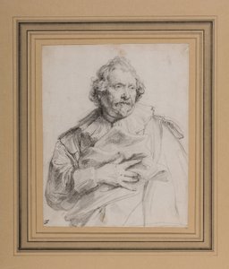Carolus de Mallery, 1632-35 körül (fekete kréta fehér papíron) alkotó: Anthony van Dyck