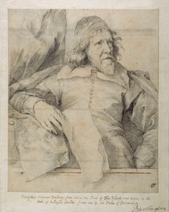 Inigo Jones (fekete kréta papíron) alkotó: Anthony van Dyck