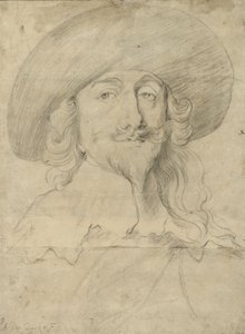 I. Károly portréja (kréta papíron) alkotó: Anthony van Dyck