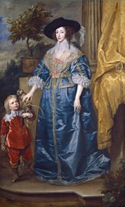 Henrietta Maria királynő Sir Jeffrey Hudsonnal alkotó: Anthony van Dyck