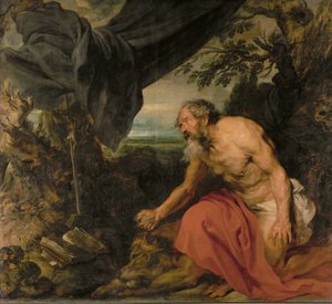 Szent Jeromos, Van Dyck Rubens műhelyében dolgozott (festmény, vászon) alkotó: Anthony van Dyck
