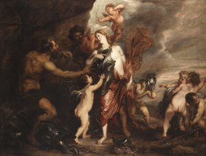 Vénusz a Vulkán kovácsművében, más néven „Thetis megkapja Akhilleusz karját” alkotó: Anthony van Dyck
