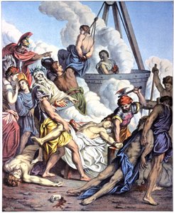 A Makkabeusok mártíromsága, 19. század közepe (illusztráció) alkotó: Antoine (after) Dieu