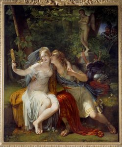 Rinaldo és Armida a Gerusalemme Libertából, Torquato Tasso (bögre) (1544-95) - Renaud és Armide. Antoine Ansiaux festménye (1764-1840)