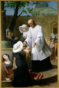 St. Vince de Paul segíti a pestisben szenvedőket