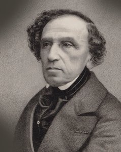 Giacomo Meyerbeer zeneszerző portréja 1791-1864, 1860. alkotó: Antoine Barbizet