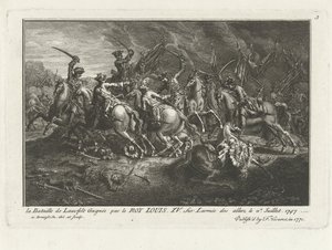Kilátás a lauffeldti csatára (Lafeld, Maastricht közelében) 1747. július 2-án, az osztrák örökösödési háború alatt alkotó: Antoine Benoist