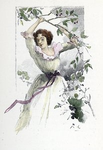 A fiatal Caroline de Colombier portréja, c. 1785 (nyomtatott) alkotó: Antoine Calbet