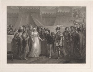 Catherine van Valois és koning Hendrik V van Engeland Katalin francia hercegnő átadta Henriknek 5. Angliát (...) (cím a tárgyon)