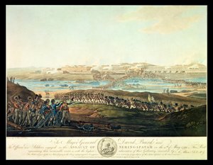 Szeringapatam elfoglalása 1799-ben, 1801-ben (színes akvatinta)