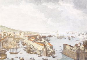 A franciák belépése Livornóba, 1796. június, Jean Duplessis-Bertaux (1750-1818) metszete, Carle Vernet (1758-1836) rajza, Francia függetlenségi háborúk, Olaszország alkotó: Antoine Charles Horace Vernet