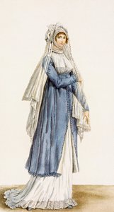 Női napi ruha, tányér a "Csodálatos és csodálatos", vésett Georges Jacques Gatine (1773-1831), pub. Párizs, 1803 alkotó: Antoine Charles Horace Vernet