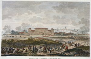 A La Favorite-i csata, 25 Nivose, 5. év (1797. január) Jean Duplessi-Bertaux (1747-1819) metszete (aquatinta) alkotó: Antoine Charles Horace Vernet