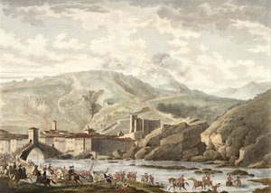 A millesimoi csata, germinal 25., 4. év (1796. április), vésette: Jean Duplessi-Bertaux (1747-1819) (akvatinta) alkotó: Antoine Charles Horace Vernet