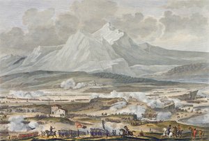 A rivoli-i csata, Nivose 25. és 26., 5. év (1797. január), vésette Jean Duplessi-Bertaux (1747-1819) (akvatinta)