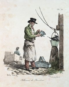 A lámpagyújtó, metszett: Francois Seraphin Delpech (1778-1825) alkotó: Antoine Charles Horace Vernet