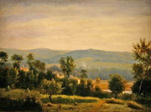 Reggeli táj (olaj a panelen)