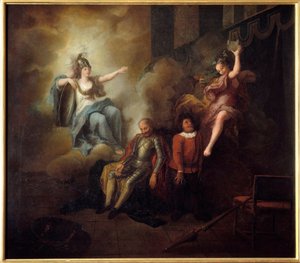 Don Quijote a bölcsességen keresztül gyönyörködteti őrültségét. Miguel de Cervantes Saavedra (1547-1616) „A leleményes Don Quijote La Mancha úriember”. Charles Antoine Coypel (1694-1752) festménye 1714 és 1734 között. Olaj, vászon. Mérete: 1,24 x 1,42 m. C alkotó: Antoine Coypel