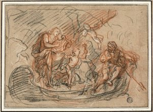 Orpheusz a Styx folyón alkotó: Antoine Coypel