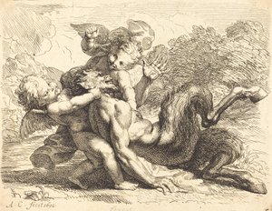 Pan Overcome by Putti alkotó: Antoine Coypel