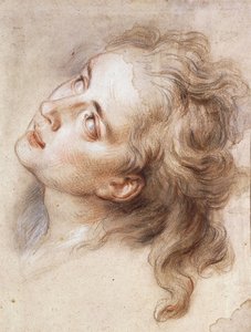 Egy angyal feje, balra néz, alkotó: Antoine Coypel