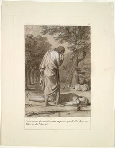 Arisztoménész, aki Szókratész halálát gyászolja Meroë megbabonázásából (Apuleius 1. könyvéből, "Az arany szamár")
