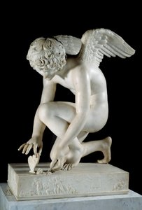 Ámor vagy „Szerelem elvisz egy butterillont” Márványszobor, Antoine Denis Chaudet (1763-1810) 1817 Párizs, Louvre Múzeum