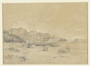Gezicht op Chiatanone Kilátás a Chiatanone-ra v. a tojásvár alkotó: Antoine Eugène Ernest Buttura