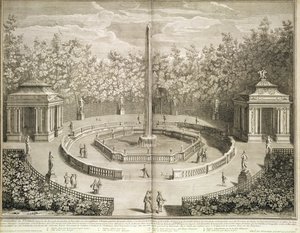 A kupolák szökőkútja, Versailles, 1715 körül (rézkarc) alkotó: Antoine Herriset
