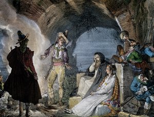 Robbers den, Jean-Baptiste-Antoine Thomas (1791-1834) az Un an a Rome-ból, litográfia
