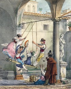 Hina, Antoine Jean-Baptiste Thomas (1791-1834) metszete az Un an a Rome et dans ses environsból (Egy év Rómában és környékén), Franciaország