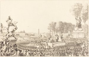 1793. október 16-án, Marie-Antoinette halálán alkotó: Antoine Jean Duclos after Charles Monnet