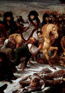 Poroszország és Lengyelország hadjárata (1806-1807): „” I. Napóleon (1769-1821) az eilaui csatatéren 1807. 02. 09-én”” Részlet. Antoine Jean Gros (1771-1835) festménye 1808 V. 5,21x7,84 m Párizs, Musee du Louvre alkotó: Antoine Jean Gros