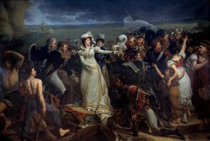 A francia Marie Therese, Angouleme hercegnőjének, Madame Royale-nak (1778-1851) behajózása Pauillacban 1815.04.02. Angliának Antoine Jean Gros (1771-1835) festménye. 1818 V. 3,26x2,04 m Bordeaux, musee des Beaux Arts alkotó: Antoine Jean Gros