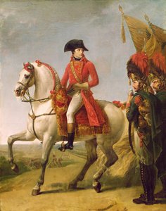Napóleon Bonaparte (1769-1821) első konzul, áttekinti csapatait a marengói csata után, 1802-03 alkotó: Antoine Jean Gros