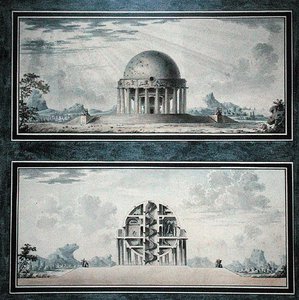 Tervezés egy Cosmopolite házához, 1783 (wc papíron) (részlet) (lásd még: 195241-195242, 196725-196726) alkotó: Antoine Laurent Thomas Vaudoyer