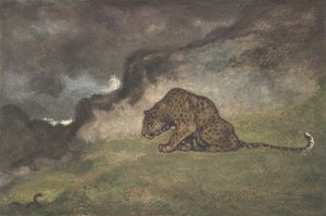 Leopárdfigyelő kígyó, 1810-75. alkotó: Antoine Louis Barye