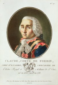 Claude (1656-1733) Comte de Forbin, 1789, „Franciaország nagy férfiak, jeles nők és emlékezetes alanyok portréi” című művéből, 1787–92. alkotó: Antoine Louis Francois Sergent-Marceau