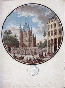 Párizs, kilátás a Templom-toronyra – a „Párizsi főépületek festői kilátásai” című filmben, őrmester alkotó: Antoine Louis Francois Sergent-Marceau