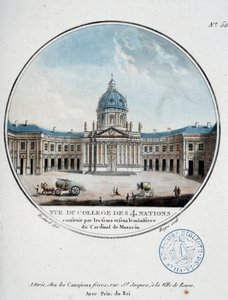 Kilátás a Collège des Quatre Nations-re (Institut de France) – a „Párizsi főépületek festői kilátásai” című filmben, őrmester alkotó: Antoine Louis Francois Sergent-Marceau