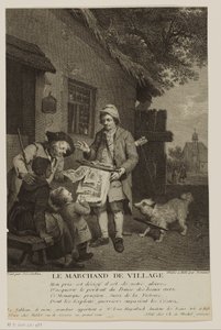 Vándor nyomat eladó egy faluban Le Marchand de Village (cím az objektumon) alkotó: Antoine Louis Romanet