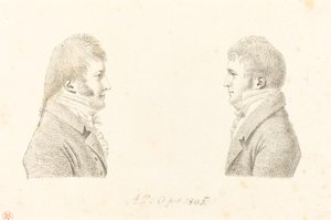 Önarckép és a művész testvére alkotó: Antoine Marie Philippe Louis d