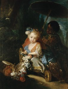 Német: Friedrich Ludwig herceg a kerti kocsiban alkotó: Antoine Pesne