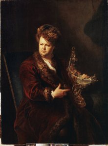 Johann Melchior Dinglinger (1664-1731) ékszerész portréja. Antoine Pesne (1683-1757) festménye, 1721 körül. Német művészet, barokk stílus. Szentpétervári Ermitázs Múzeum. alkotó: Antoine Pesne