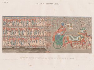 Egyiptom leírása: Théba. Medynet-Abou, Vol. II, Pl. 12 alkotó: Antoine Phelippeaux