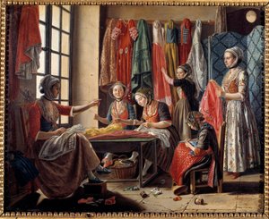 Egy varróműhely Arles-ban 1760-ban Antoine Raspal (1738-1811) festménye 1760 Arles, Musee Reattu